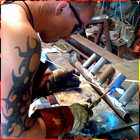 Ivan close up welding